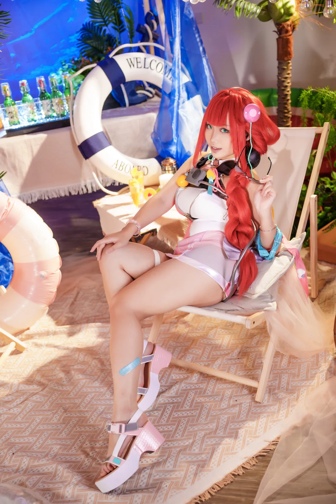 绝区零, 二次元摄影, 泳装cosplay, 浮波柚叶cos, 棚拍分享