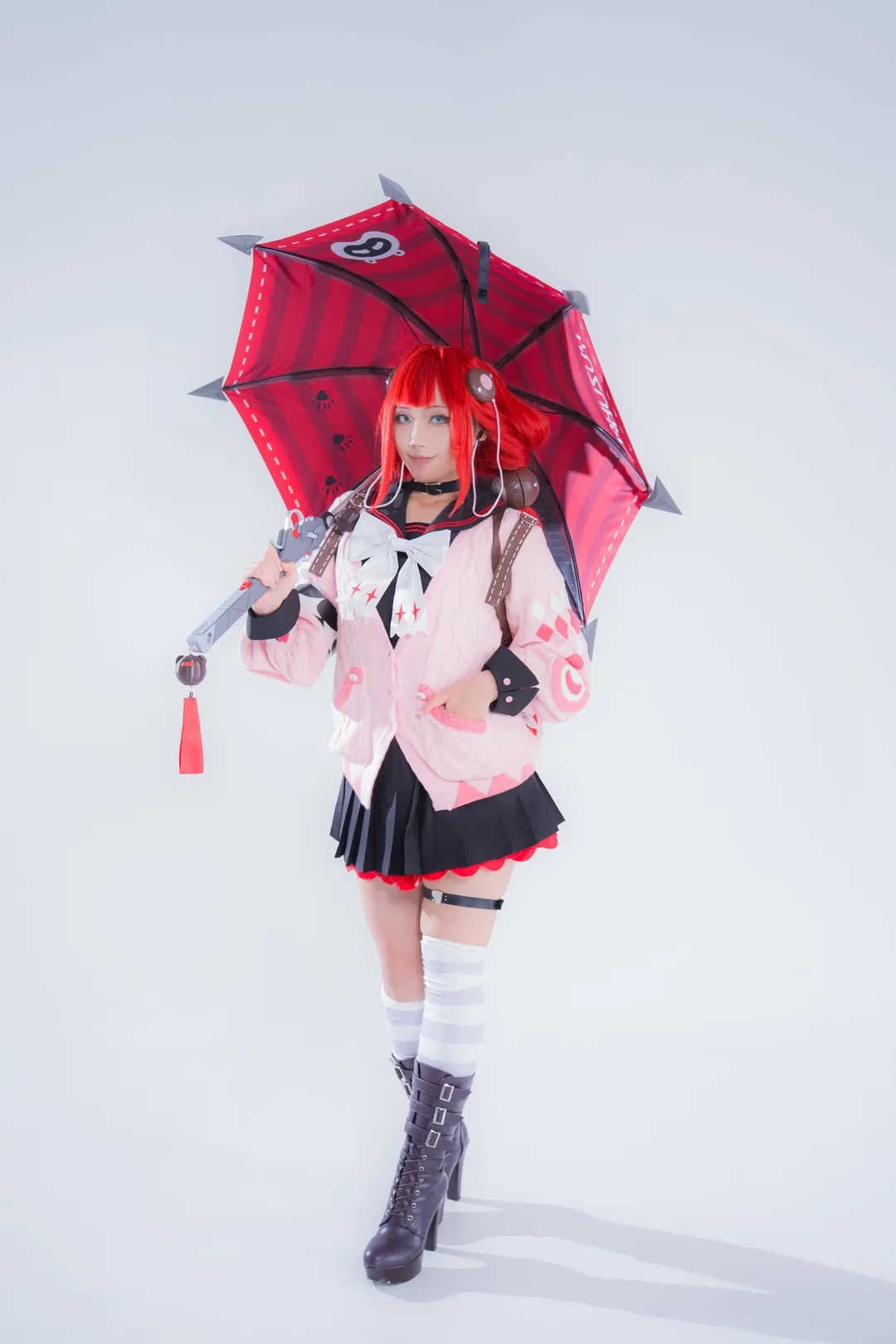 绝区零, cosplay, 棚拍, 过膝袜, 柚叶cos - 第2张