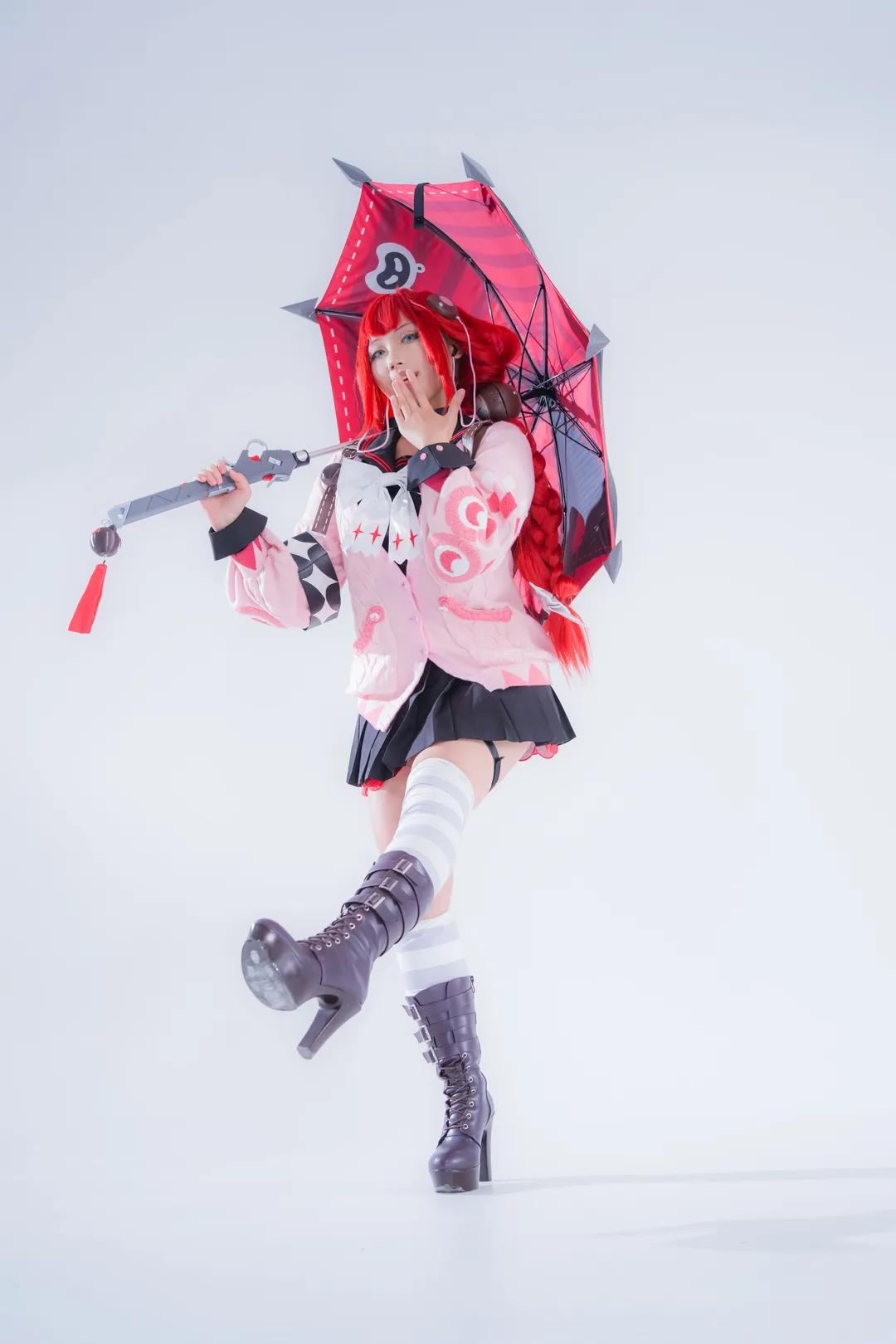绝区零, cosplay, 棚拍, 过膝袜, 柚叶cos - 第3张