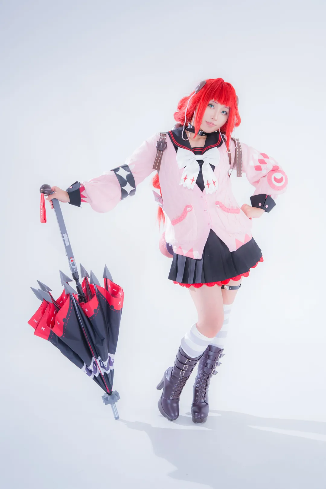 绝区零, cosplay, 棚拍, 过膝袜, 柚叶cos - 第5张