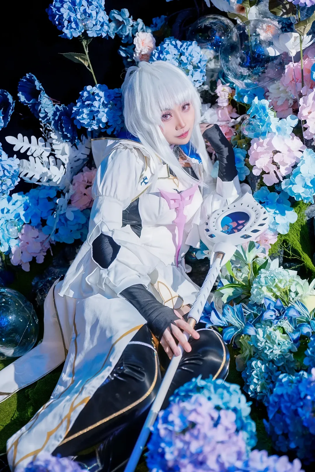 Fate/Grand Order, Coser日常, 阿瓦隆女士cos, 女梅林cos, 花海布景 - 第5张