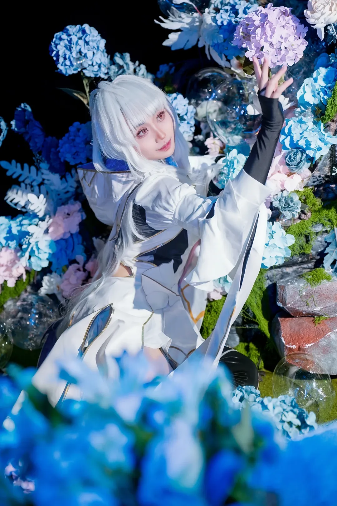 Fate/Grand Order, Coser日常, 阿瓦隆女士cos, 女梅林cos, 花海布景 - 第6张