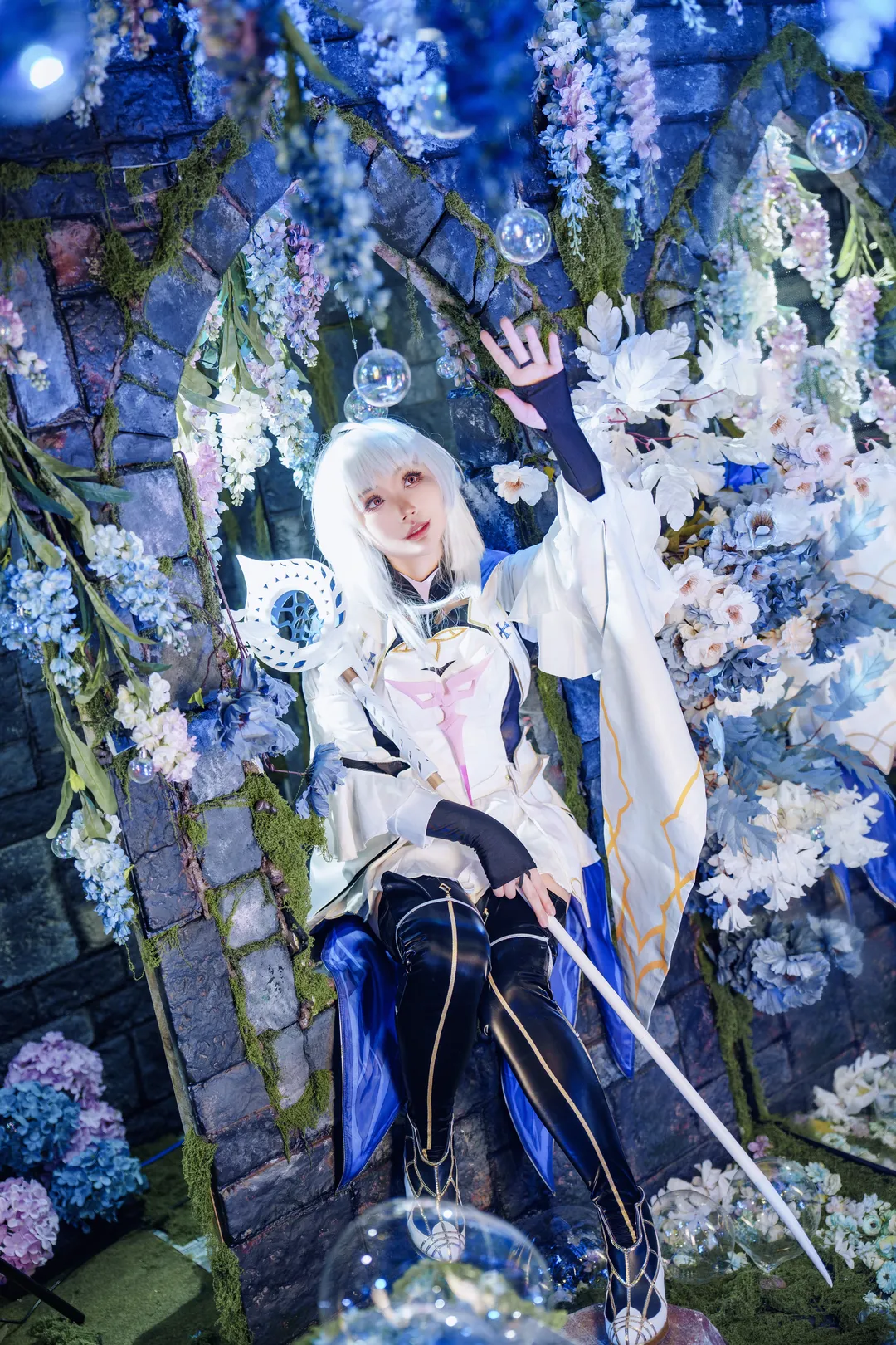 Fate/Grand Order, Coser日常, 阿瓦隆女士cos, 女梅林cos, 花海布景