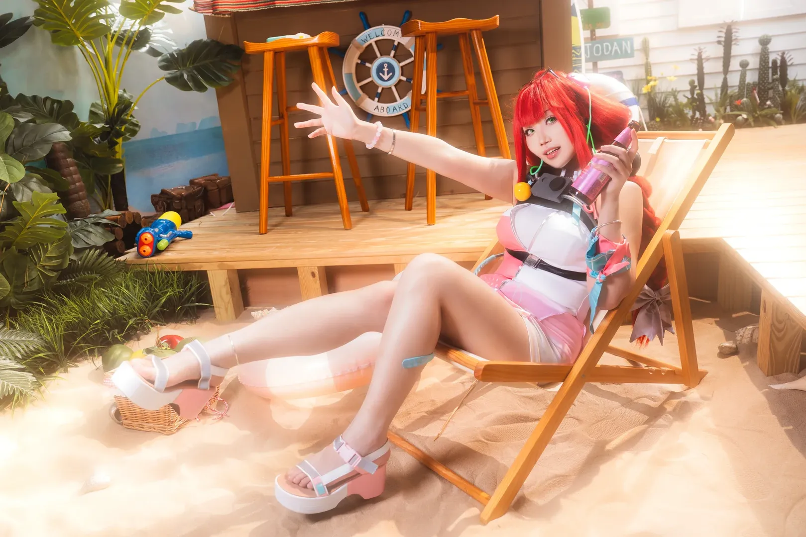 绝区零, 夏日穿搭, 浮波柚叶cos, cosplay摄影, 泳装写真 - 第4张