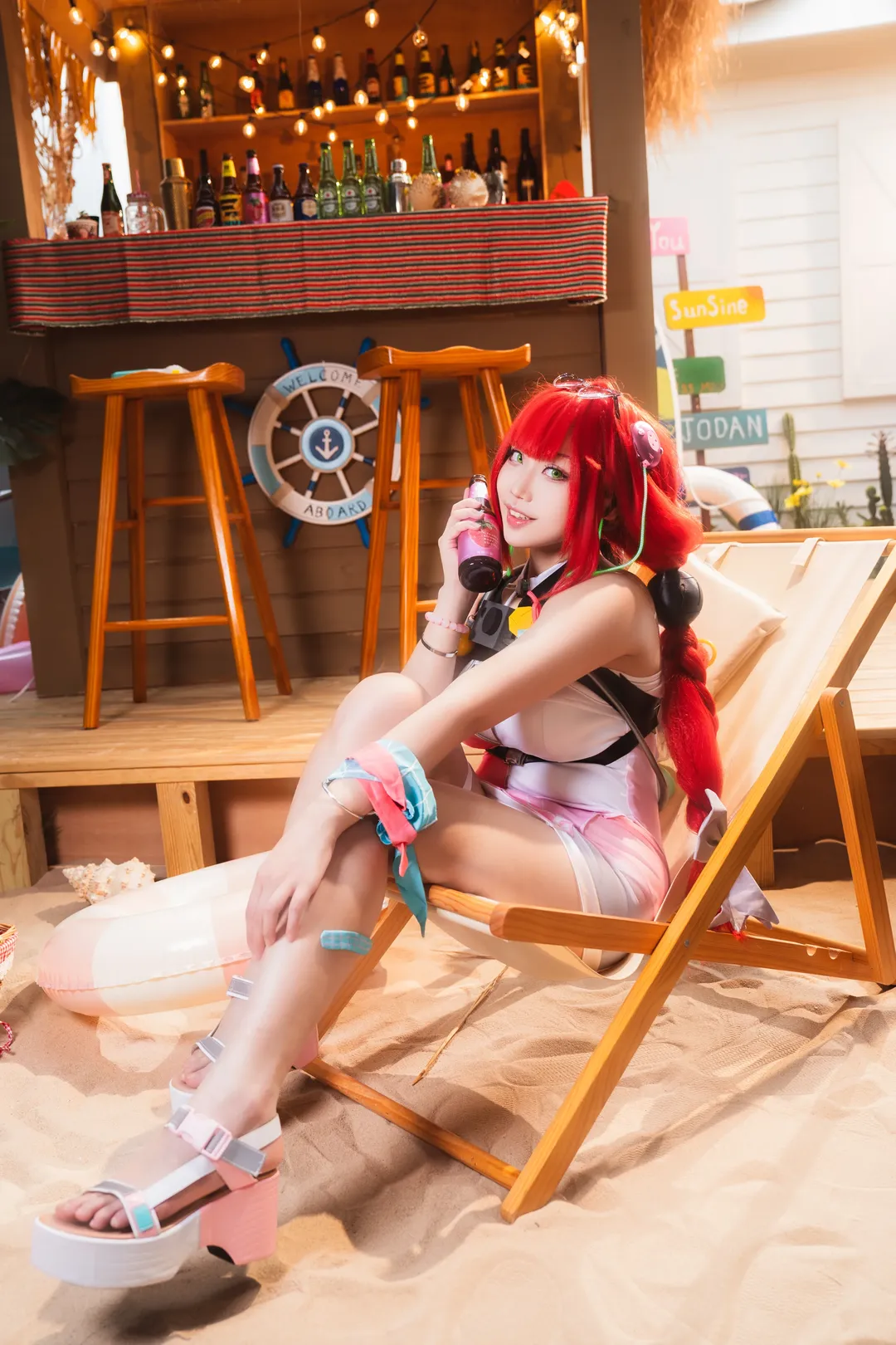 绝区零, 夏日穿搭, 浮波柚叶cos, cosplay摄影, 泳装写真 - 第5张