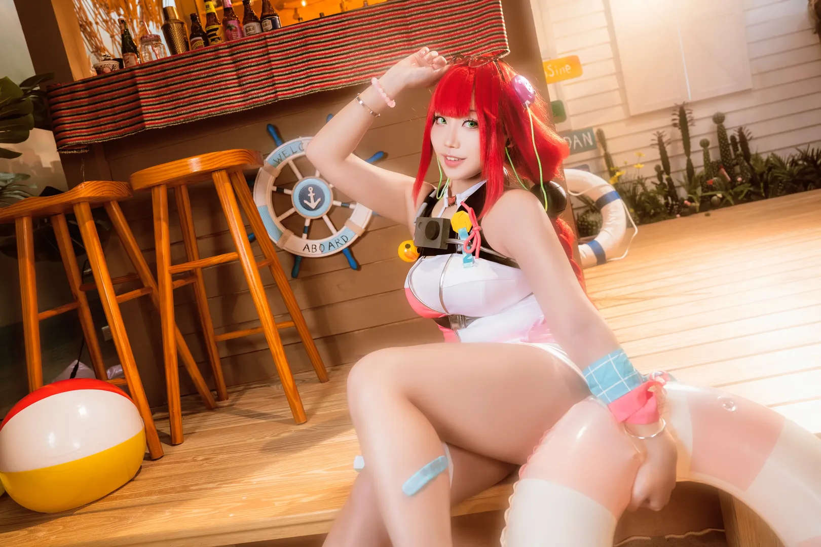 绝区零, 夏日穿搭, 浮波柚叶cos, cosplay摄影, 泳装写真 - 第6张