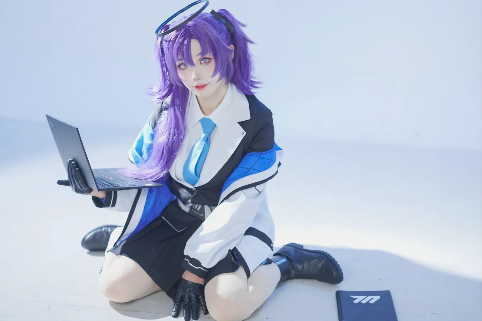 ブルーアーカイブ, 早瀬ユウカコスプレ, 紫ツインテールコスプレ, SF学園風, 銃器小道具コスプレ - 6枚目