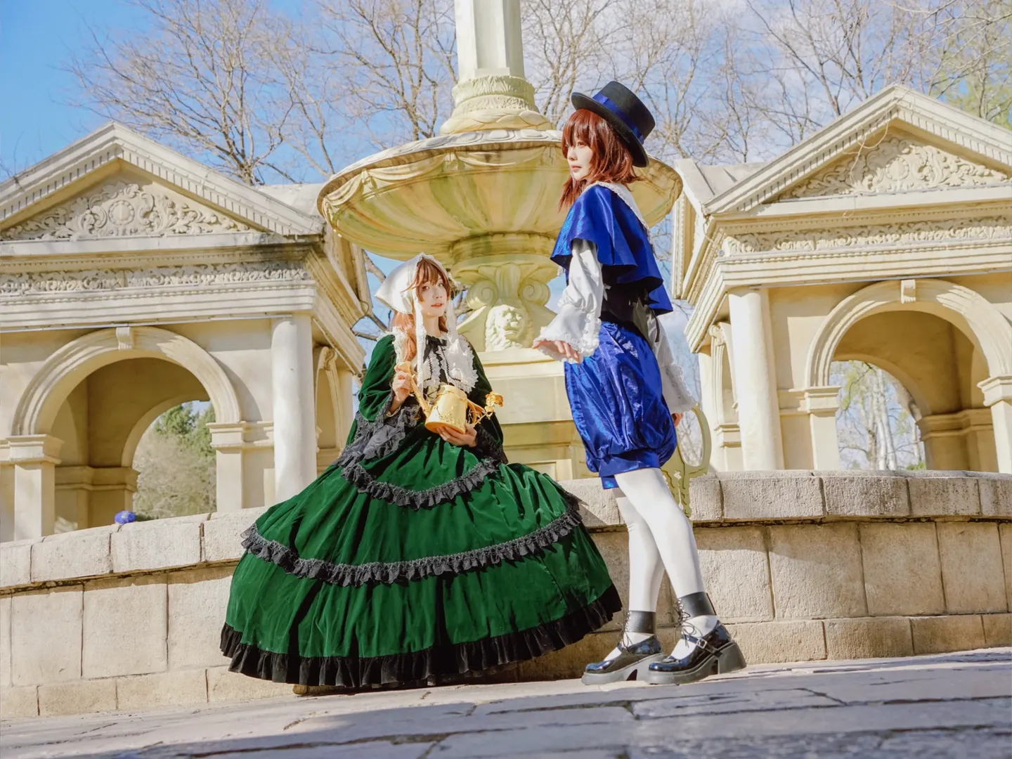 Rozen Maiden, Suiseiseki cosplay, Cosplay duo, Souseiseki Cosplay, White tights cosplay - Image 1