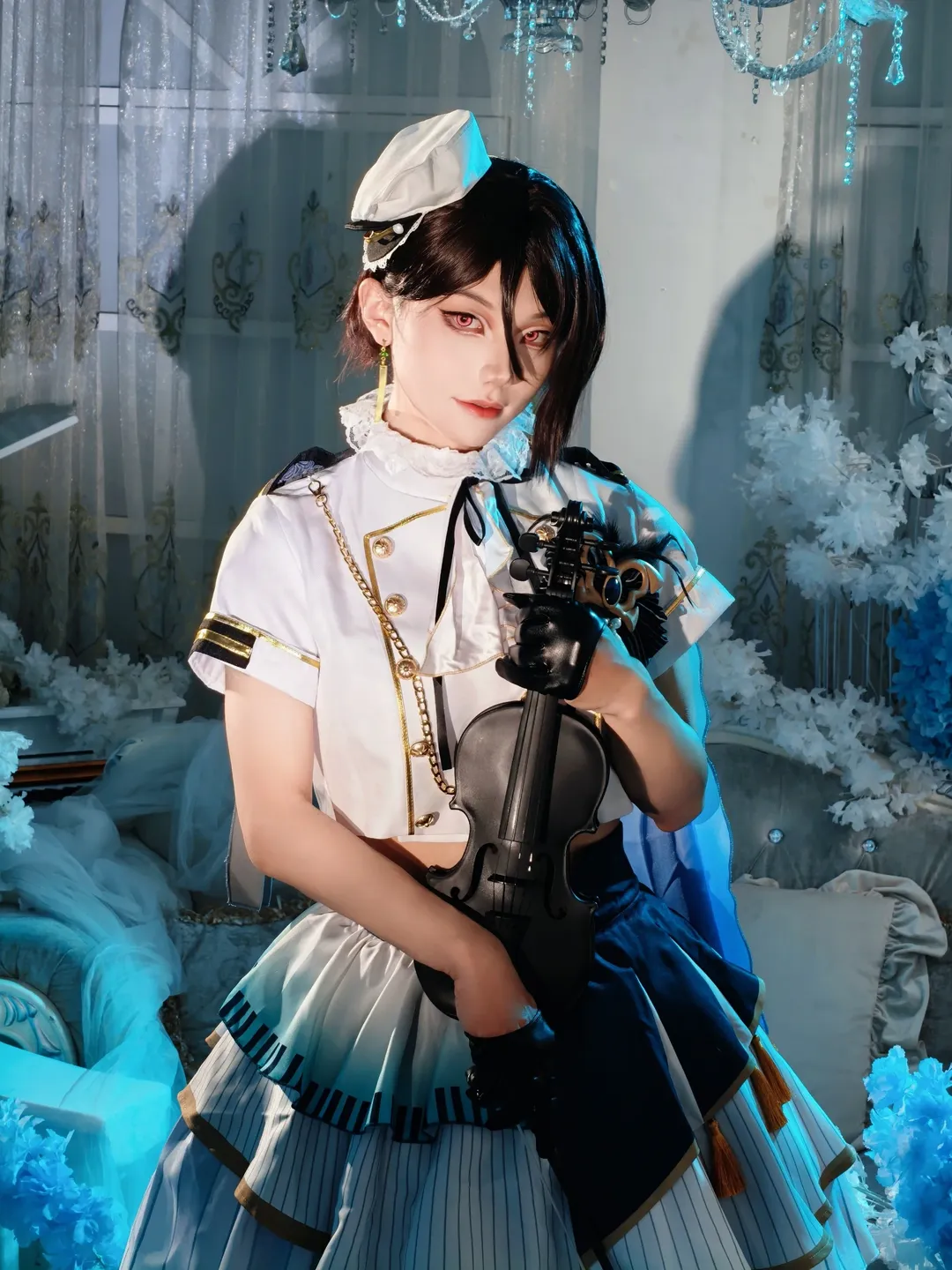 cosplay分享, 反差萌, 军装风, 八潮瑠唯cos, BanG Dream! Morfonica