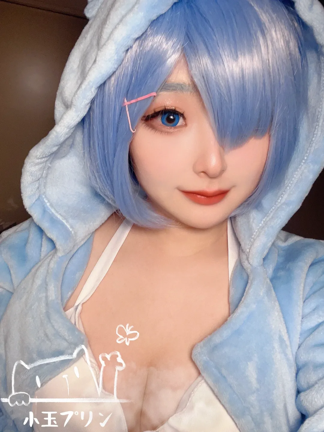 從零開始的異世界生活, 藍色系穿搭, 蕾姆cos, cosplay日常, 居家自拍