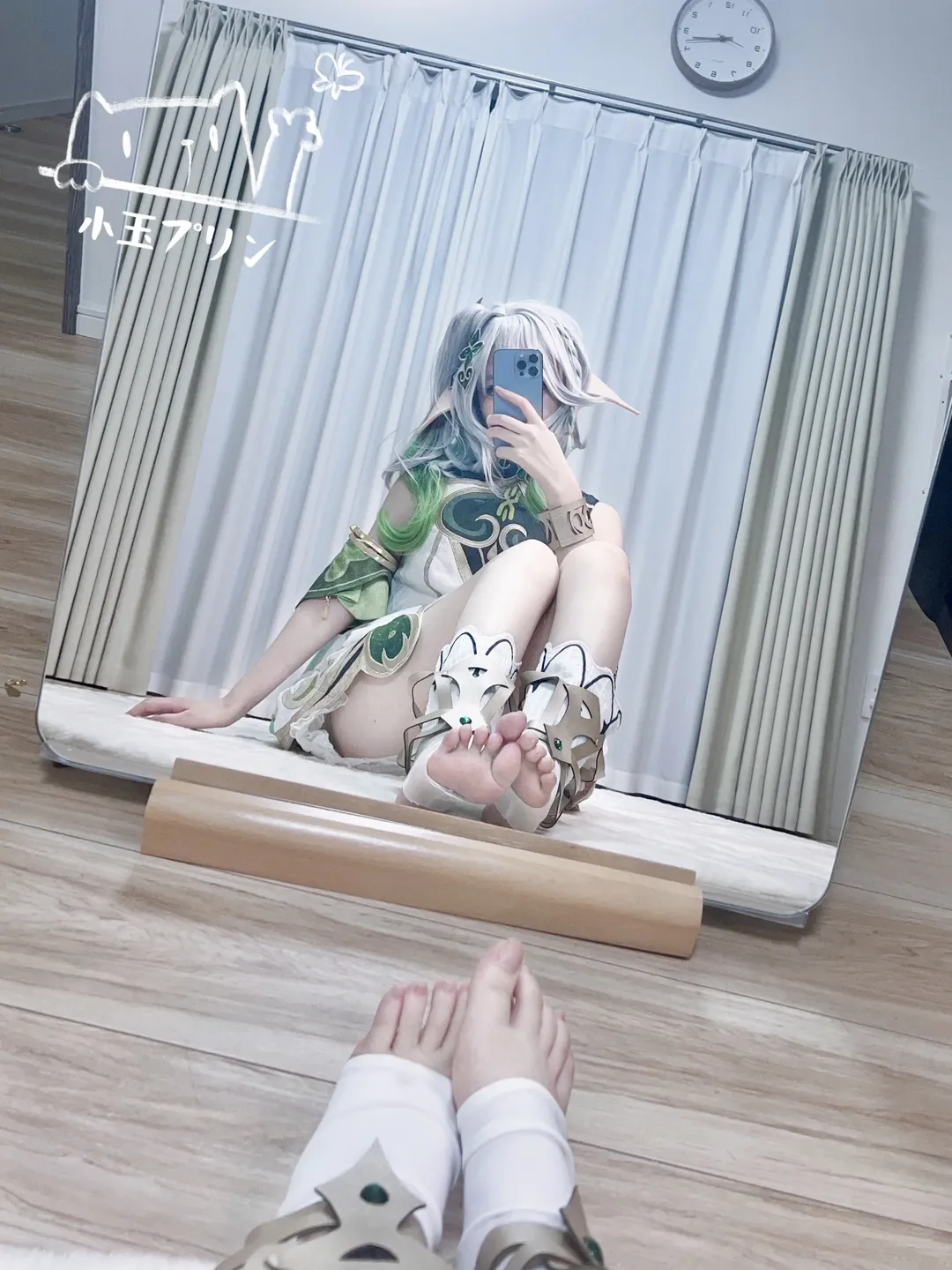 原神, cosplay, 纳西妲cos, 草神, 白丝 - 第2张
