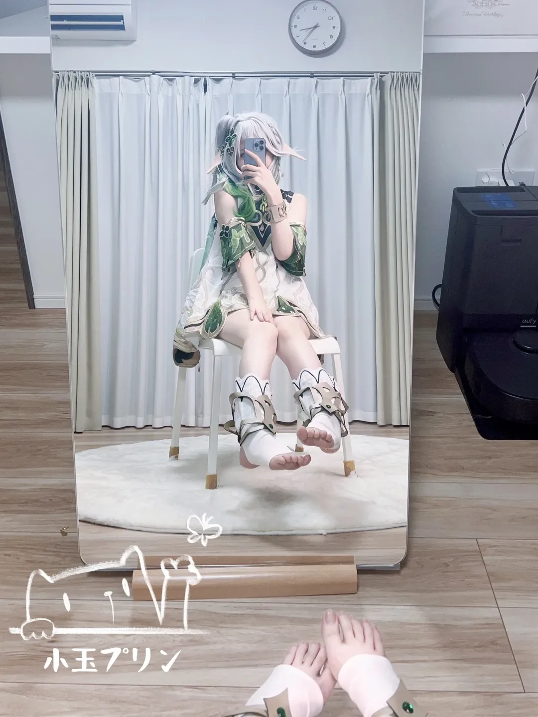 原神, cosplay, 纳西妲cos, 草神, 白丝 - 第3张