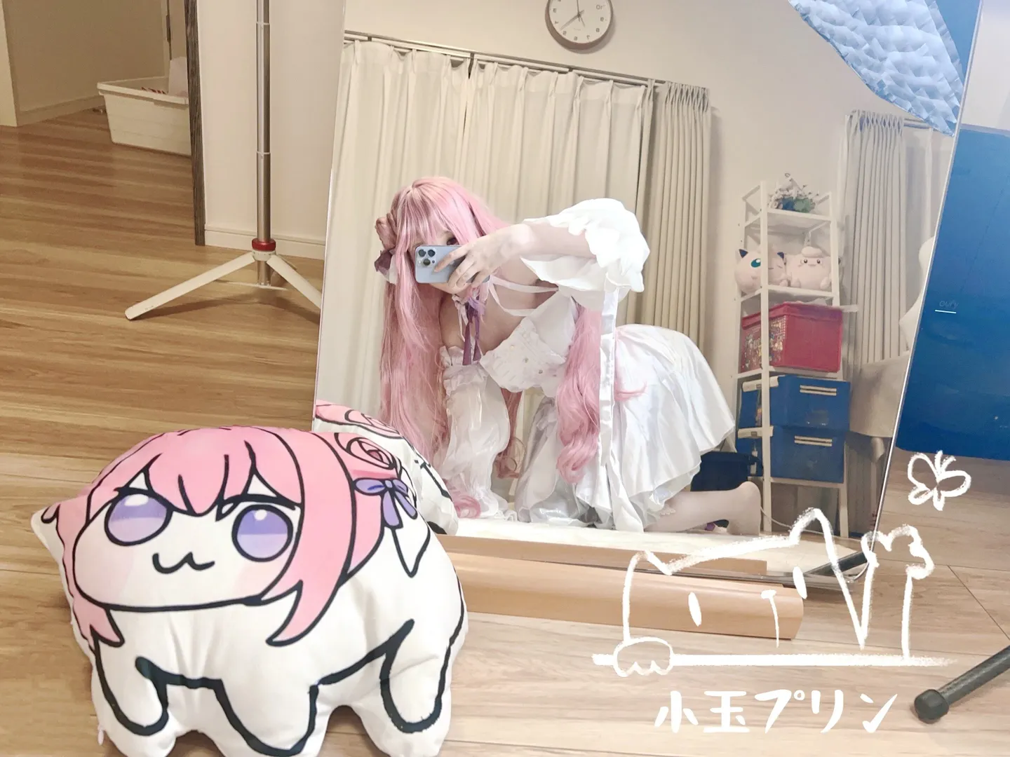 コスプレ, 白ストッキング, 勝利の女神：NIKKE, 鏡越しの自撮り, ドロシーコスプレ - 2枚目