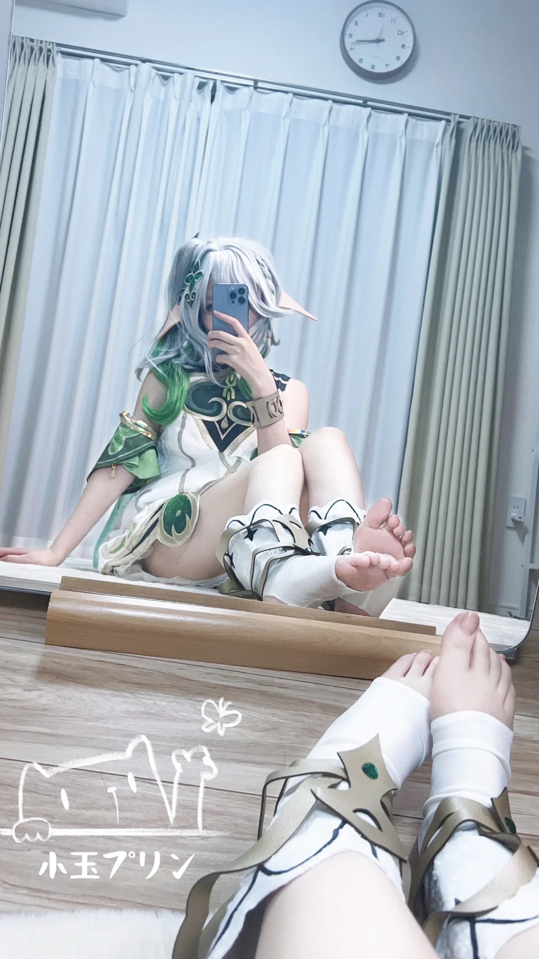 原神, cosplay, 纳西妲cos, 对镜自拍, 二次元穿搭 - 第1张
