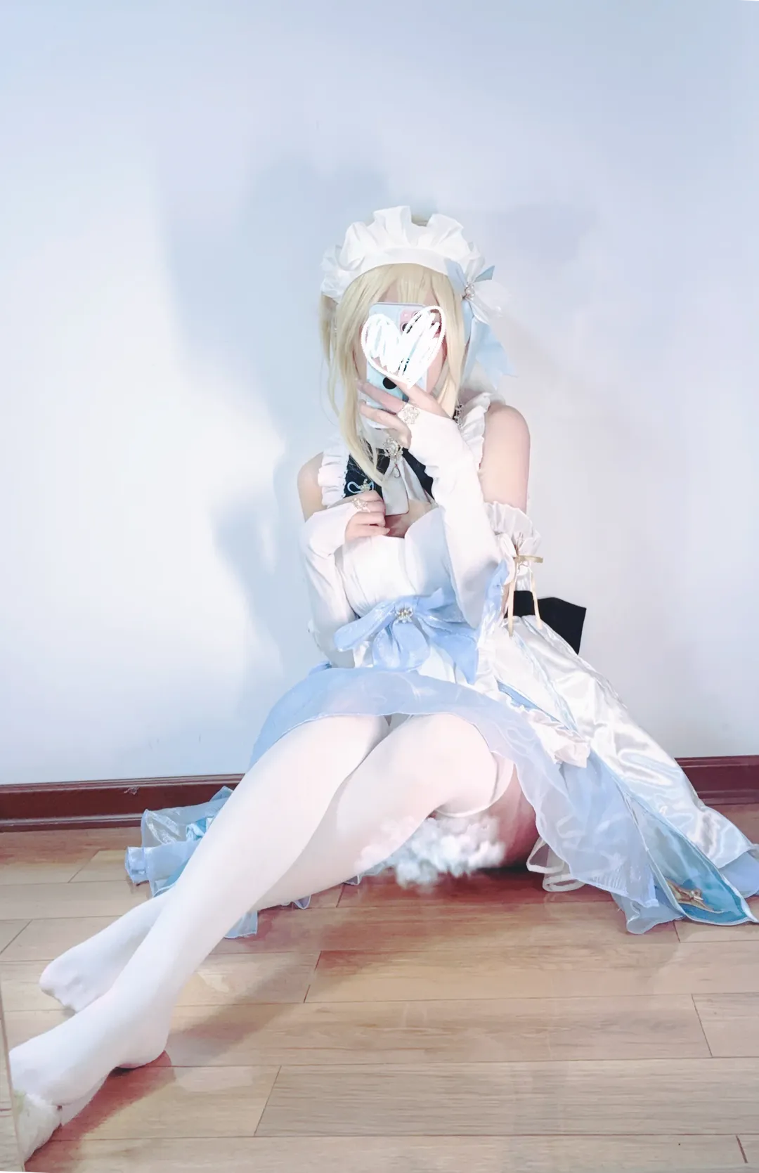 原神, 二次元コスプレ, 蛍 コスプレ, 白ストッキング, メイド服コスプレ