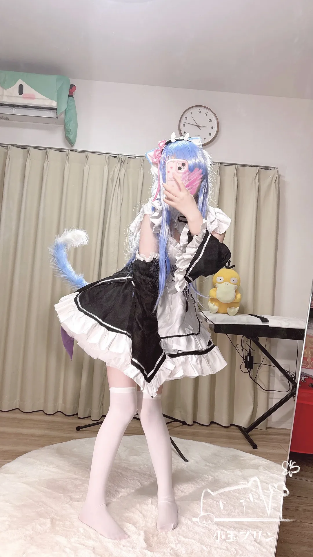 女仆装, 从零开始的异世界生活, 蕾姆cos, 猫娘, 白丝连裤袜 - 第3张