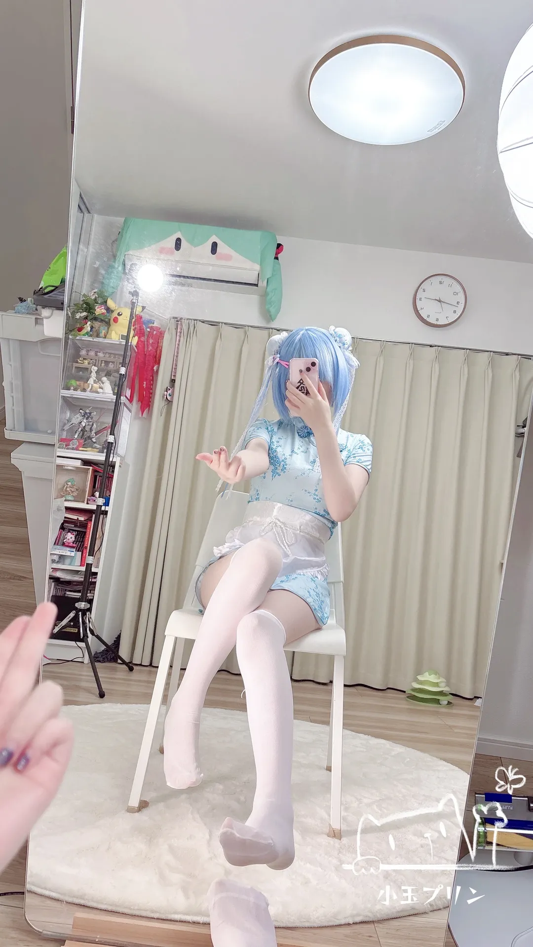 二次元, 从零开始的异世界生活, 蕾姆cos, 白丝, 旗袍cos - 第1张