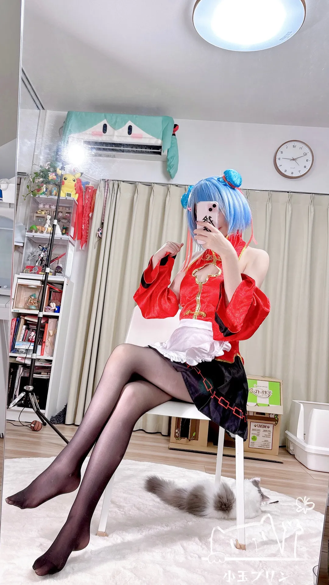 Re:ゼロから始める異世界生活, 二次元コスプレ, レム コスプレ, 黒ストッキング, 中華娘 - 1枚目