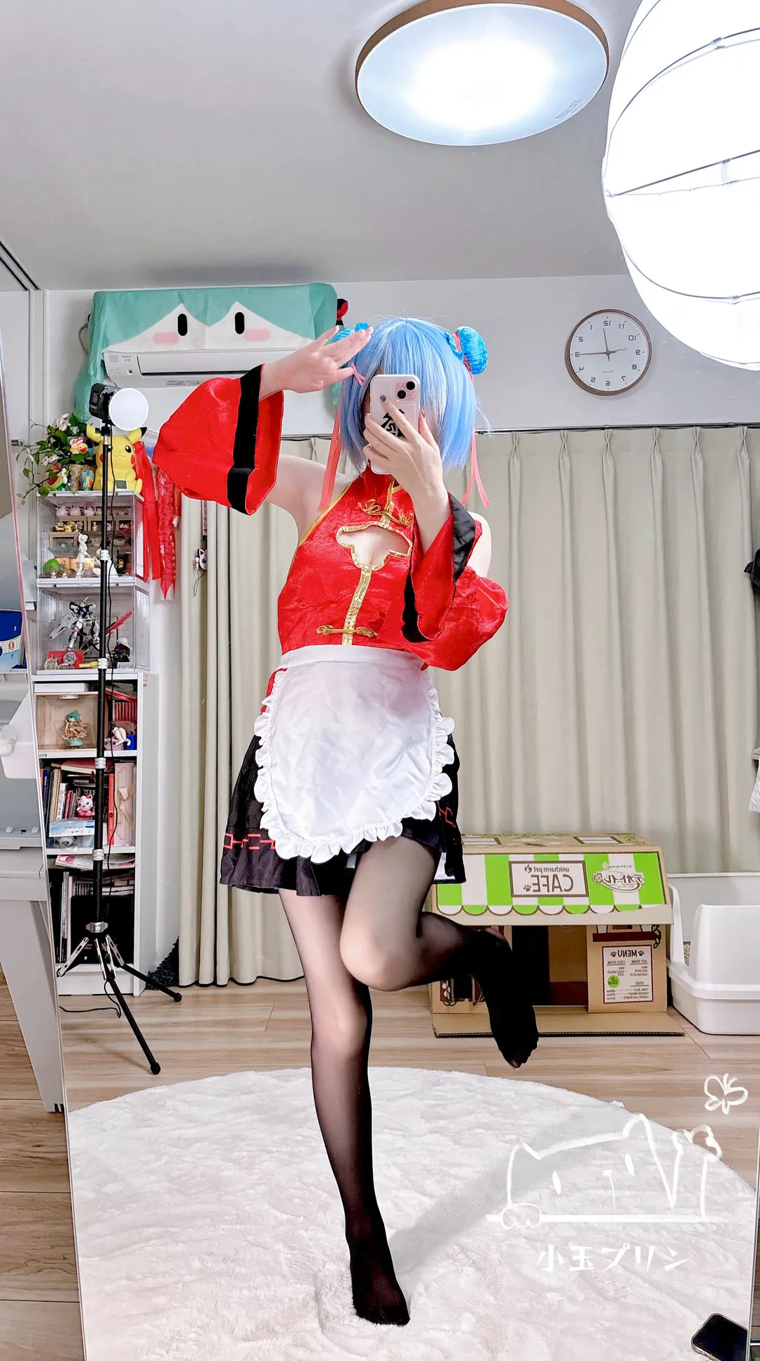 从零开始的异世界生活, 二次元cosplay, 蕾姆cos, 黑丝, 中华娘