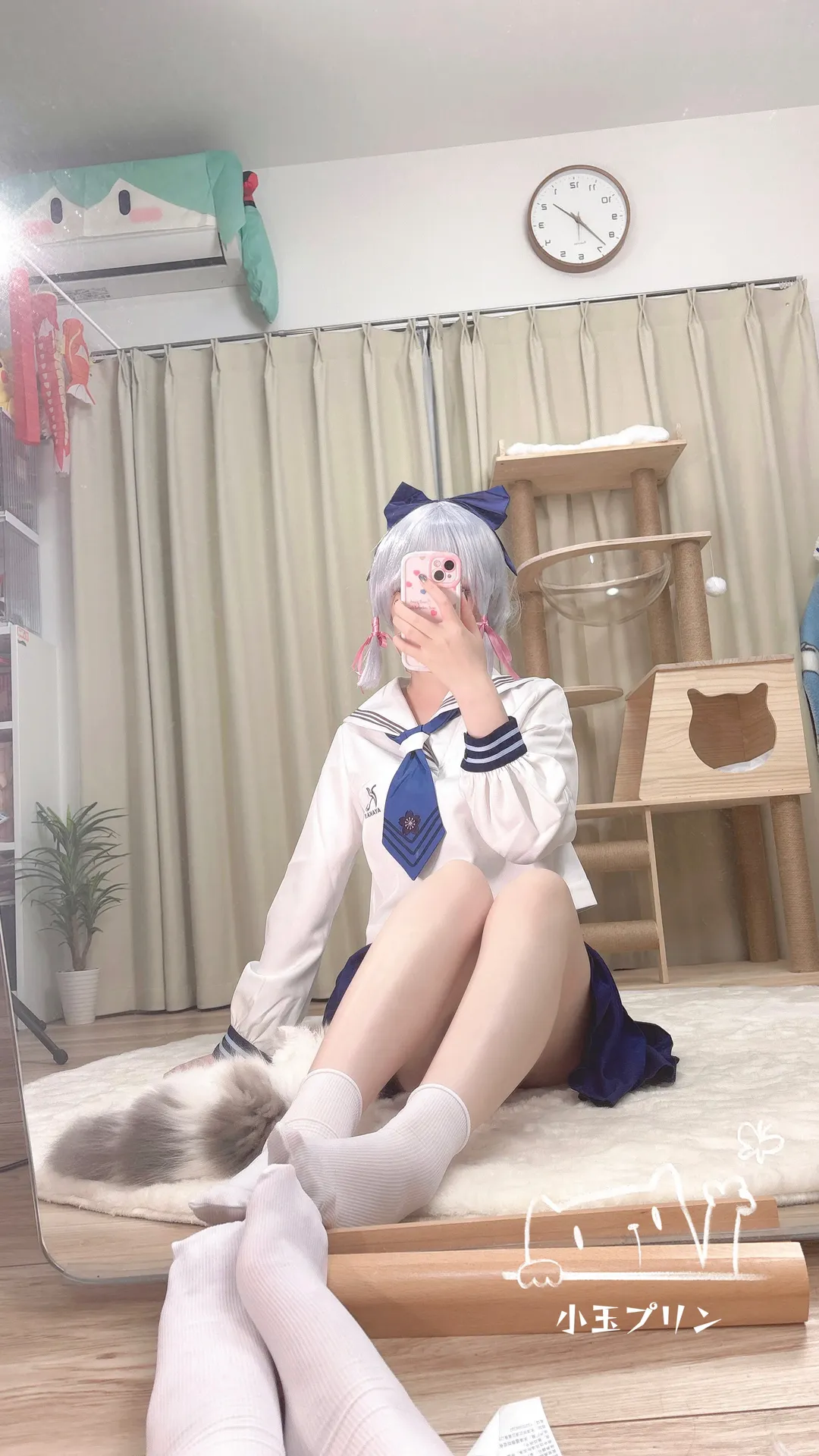 原神, 神里绫华cos, jk制服, 喜茶原神, 萌猫日常 - 第1张