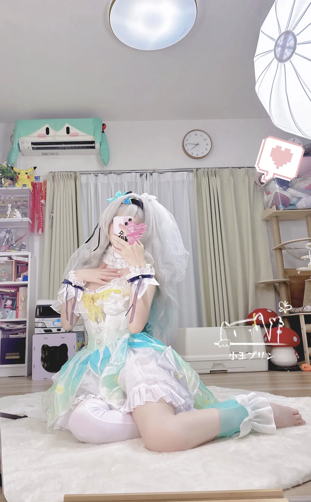 崩壞星穹鐵道, 流螢cos, 花嫁造型, cosplay日常, 白絲穿搭 - 第3張