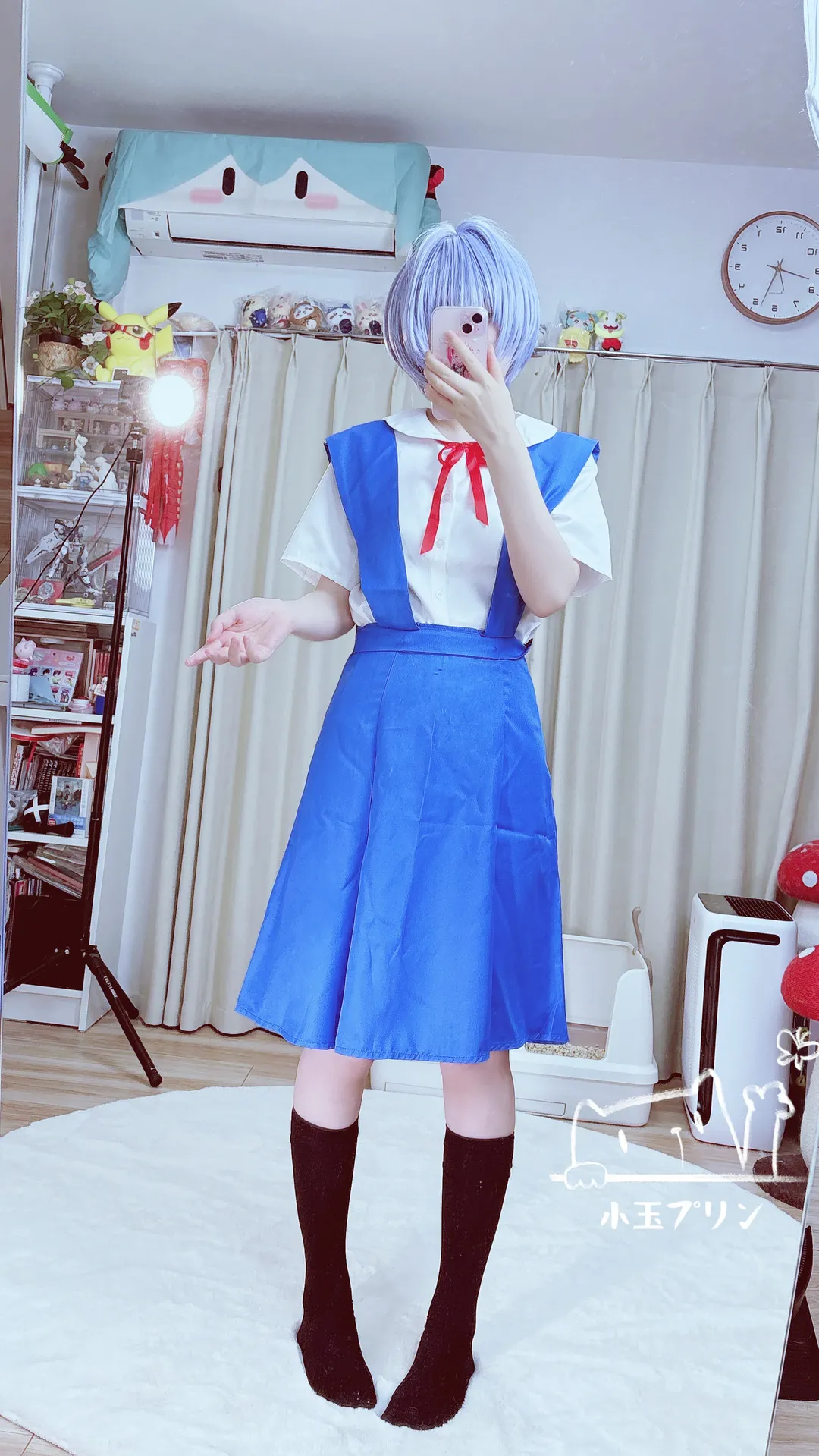 绫波丽cos, 二次元cos, 新世纪福音战士, 校服cos, 黑丝袜