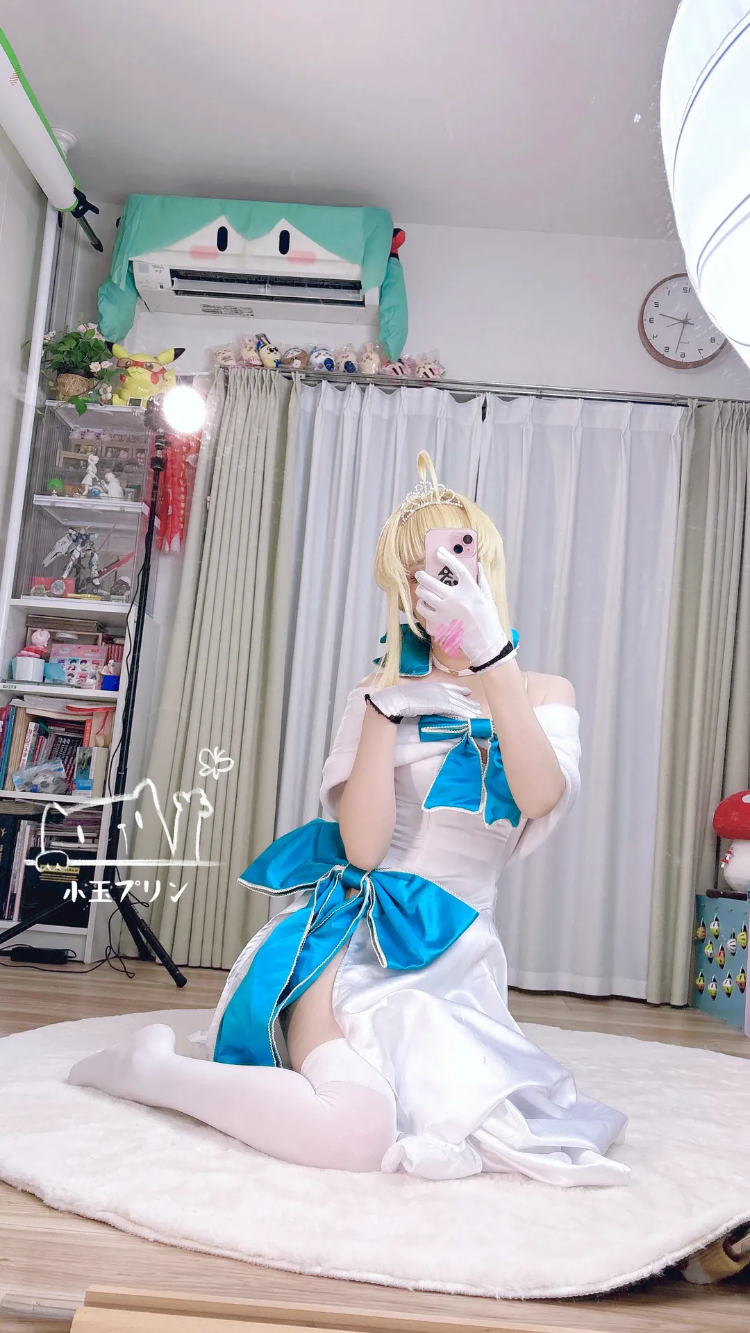 阿尔托莉雅cos, Fate, 吾王, 型月, 白丝cosplay - 第1张
