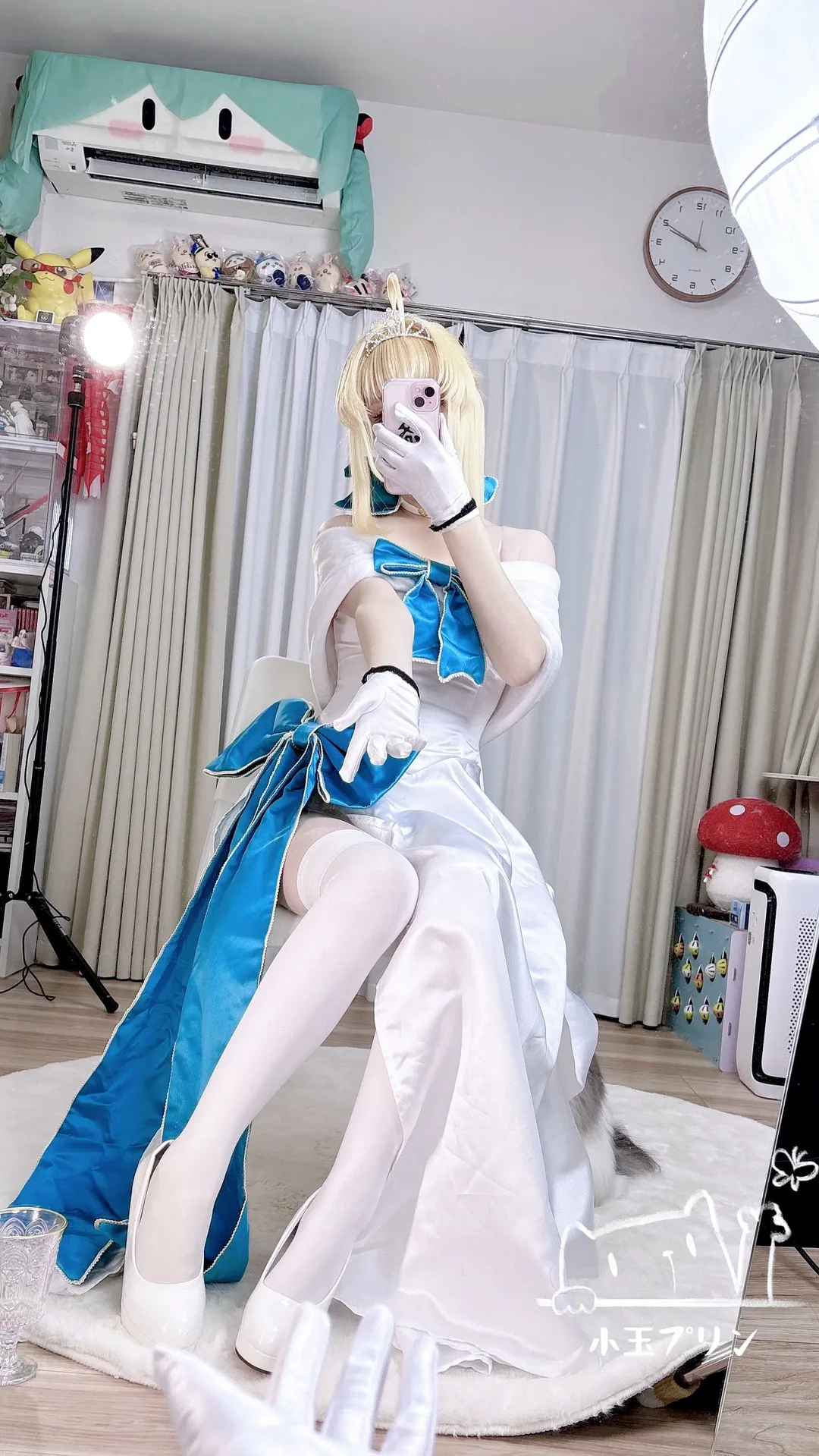 阿尔托莉雅cos, Fate, 吾王, 型月, 白丝cosplay