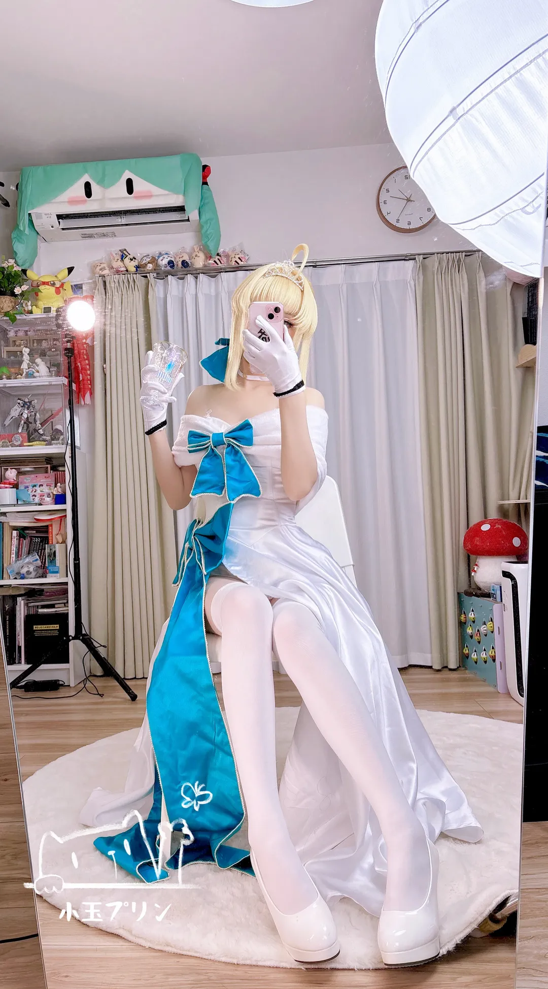 阿尔托莉雅cos, Fate, 吾王, 型月, 白丝cosplay - 第3张