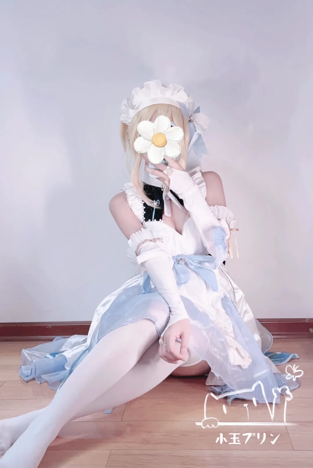 原神, 蛍 コスプレ, 白ニーソコーデ, 二次元日常, メイド服コスプレ