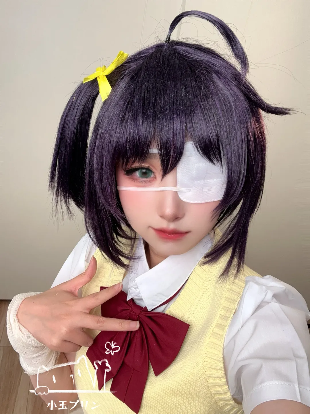 中二病也要谈恋爱, 黑丝, jk制服, 对镜拍, 小鸟游六花cos - 第3张