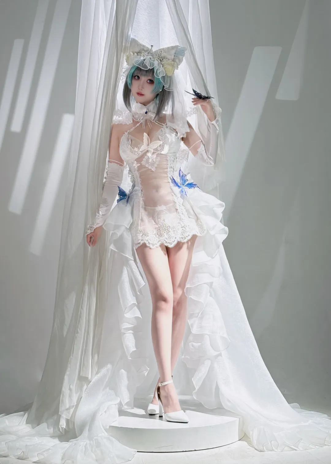 碧藍航線, 花嫁造型, cosplay攝影, 柴郡貓cos, 絲襪穿搭