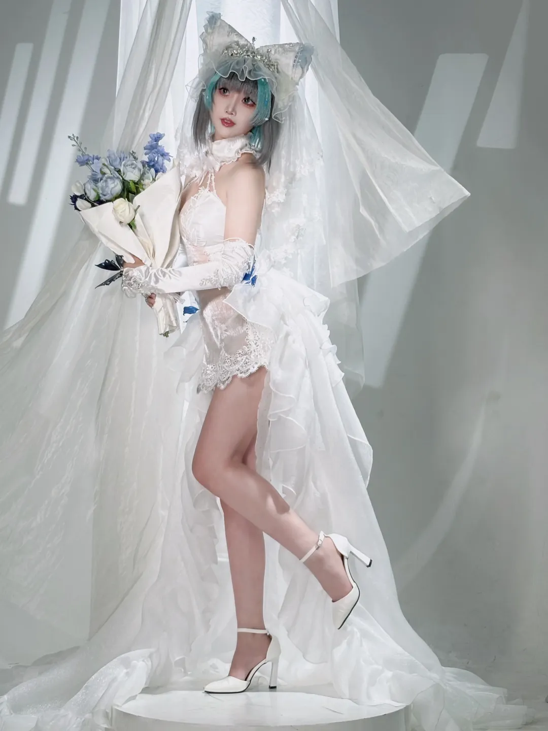 碧蓝航线, 花嫁造型, cosplay摄影, 柴郡猫cos, 丝袜穿搭 - 第2张