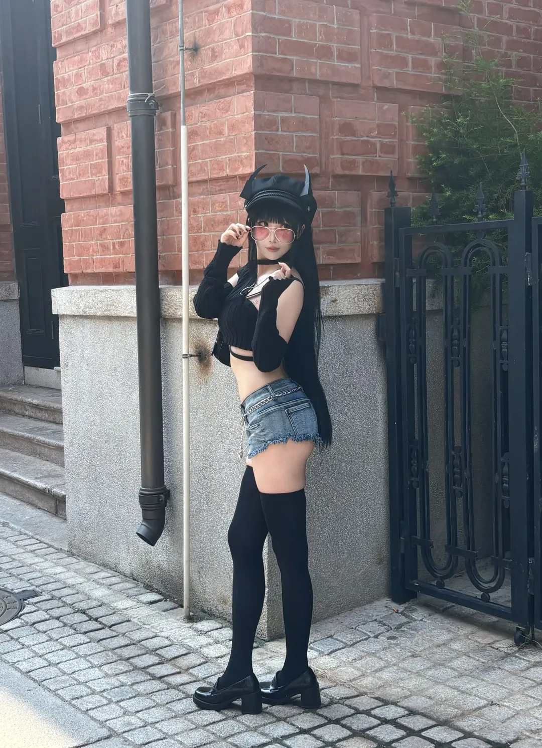 碧蓝航线, 能代cos, 日常cos, cosplay街拍, 过膝袜cos - 第1张