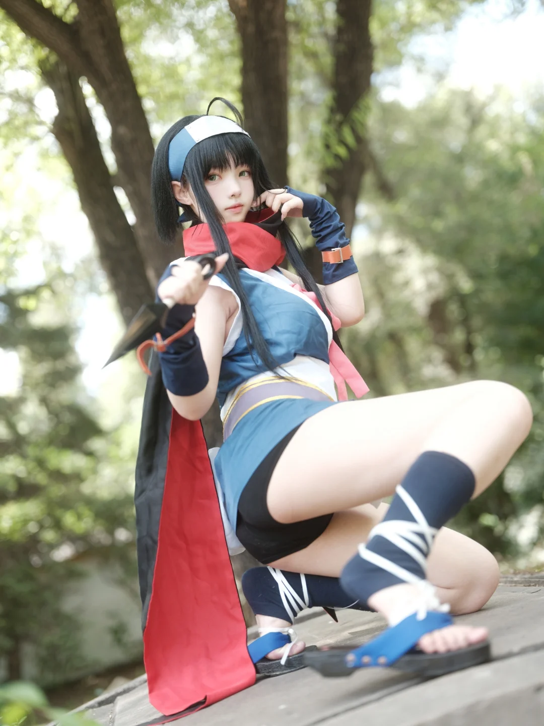 cosplay, 户外摄影, 千恋万花, 常陆茉子cos, 丝袜绑带 - 第2张