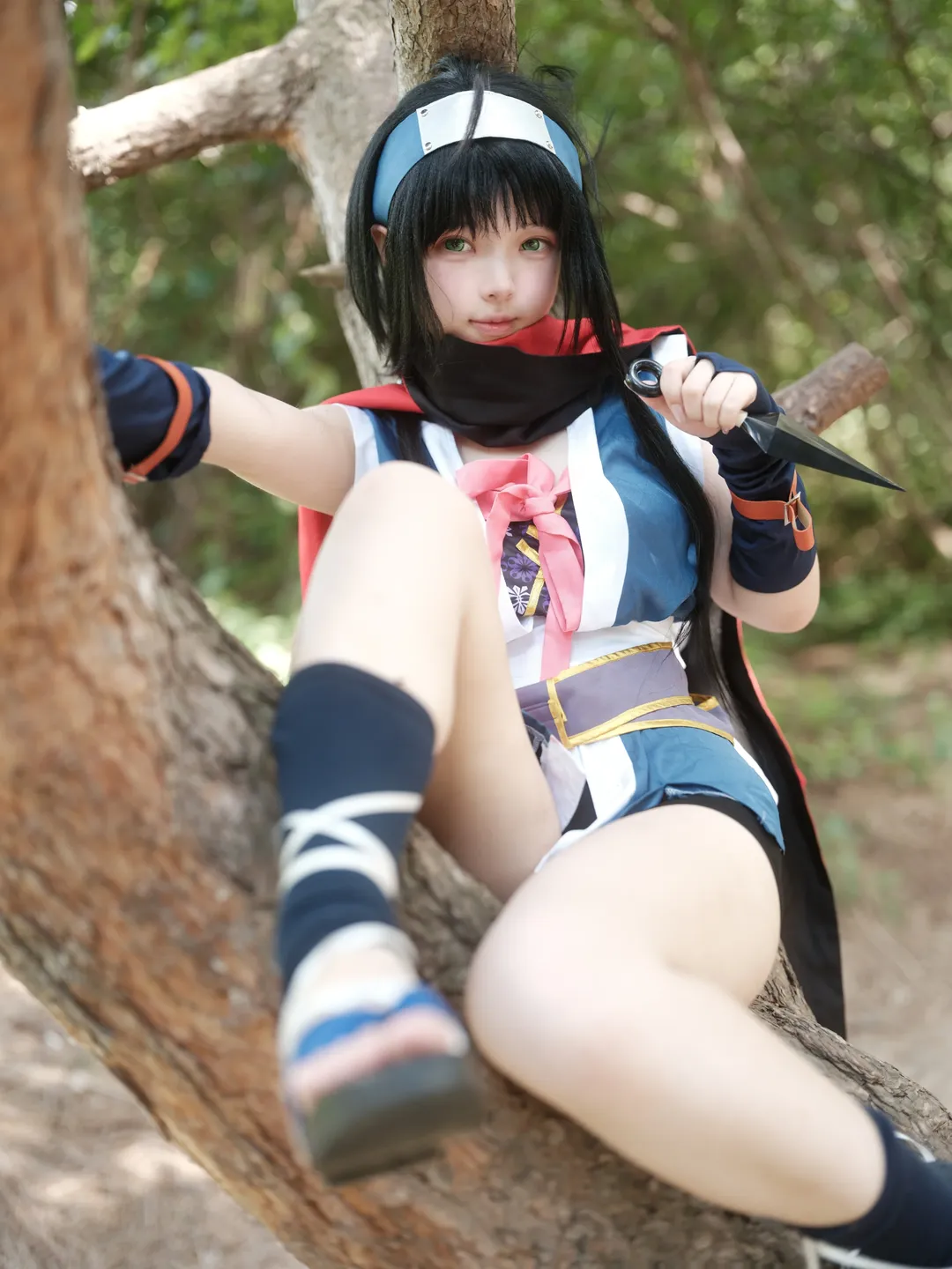 cosplay, 户外摄影, 千恋万花, 常陆茉子cos, 丝袜绑带 - 第4张