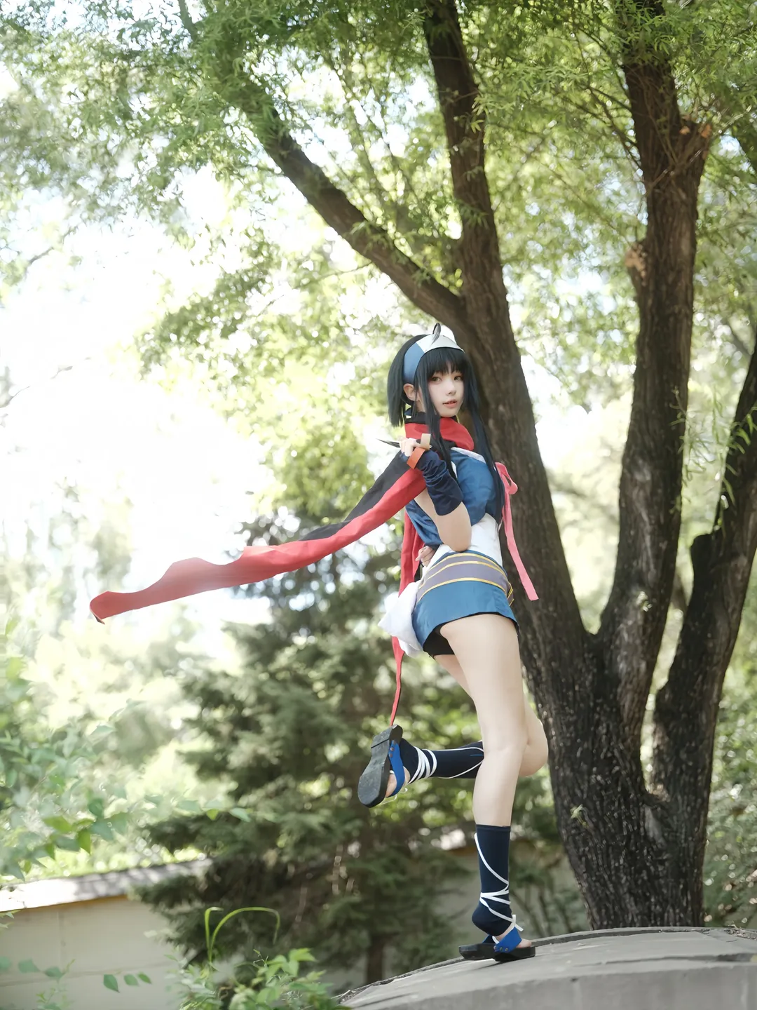 cosplay, 户外摄影, 千恋万花, 常陆茉子cos, 丝袜绑带 - 第5张