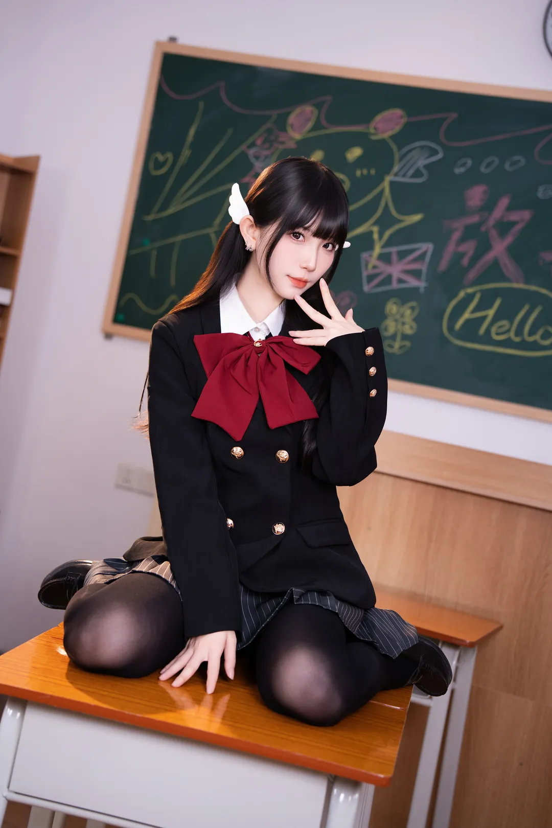 cosplay, 二次元穿搭, 黑丝穿搭, 学院风写真, 校园风制服 - 第2张