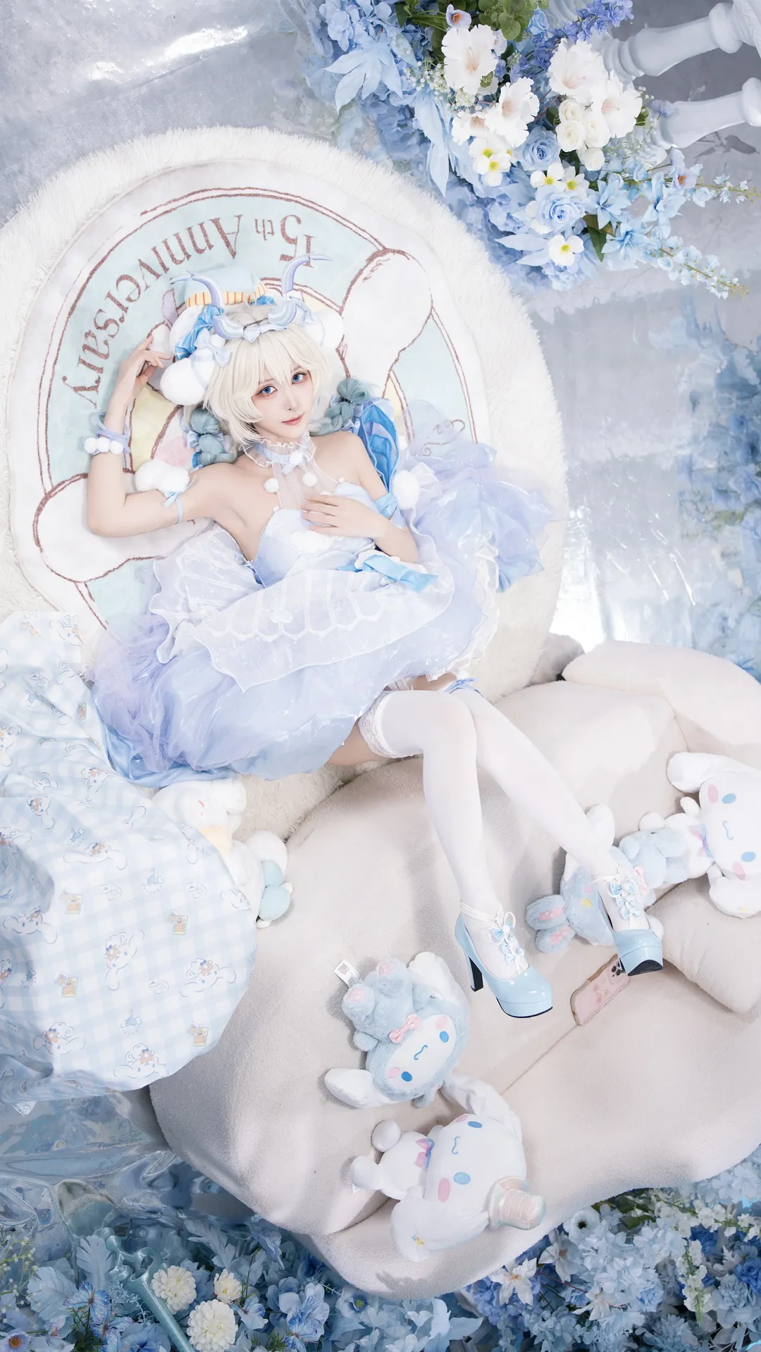 cosplay, 魔法少女, 王者荣耀, 白色丝袜, 瑶时之祈愿cos