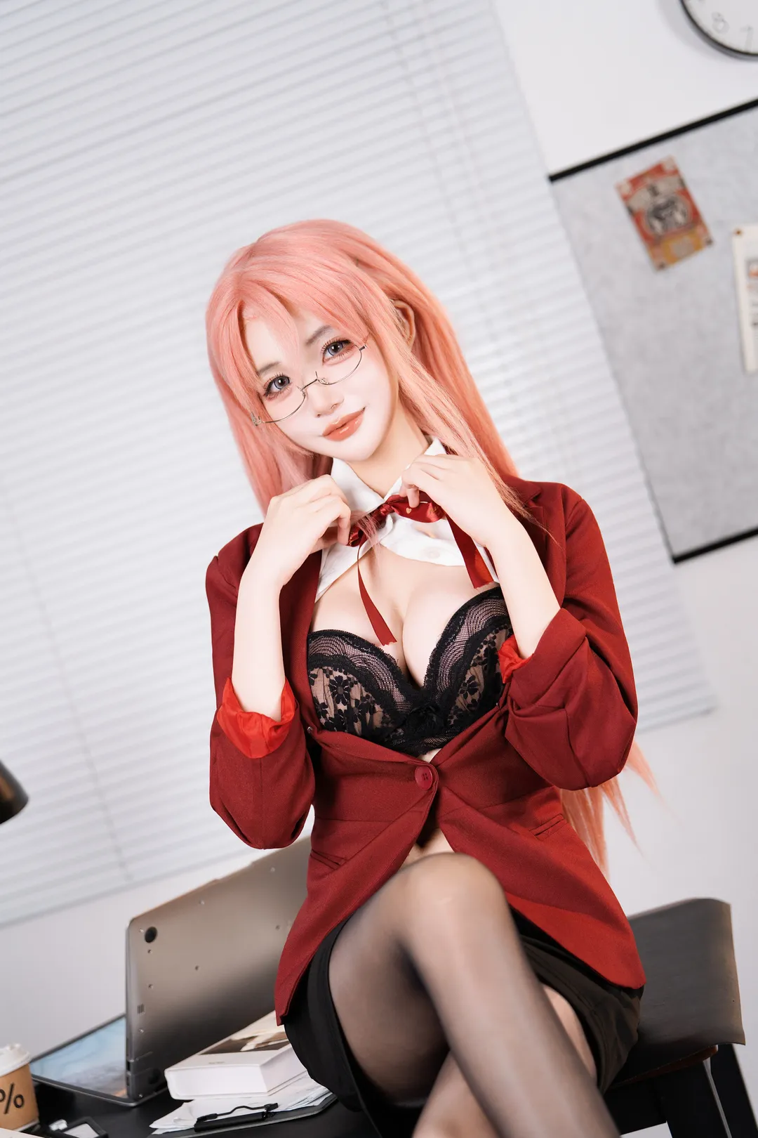 cosplay, 黑丝写真, 甜御风格, 职场OL穿搭, 办公室拍照 - 第2张