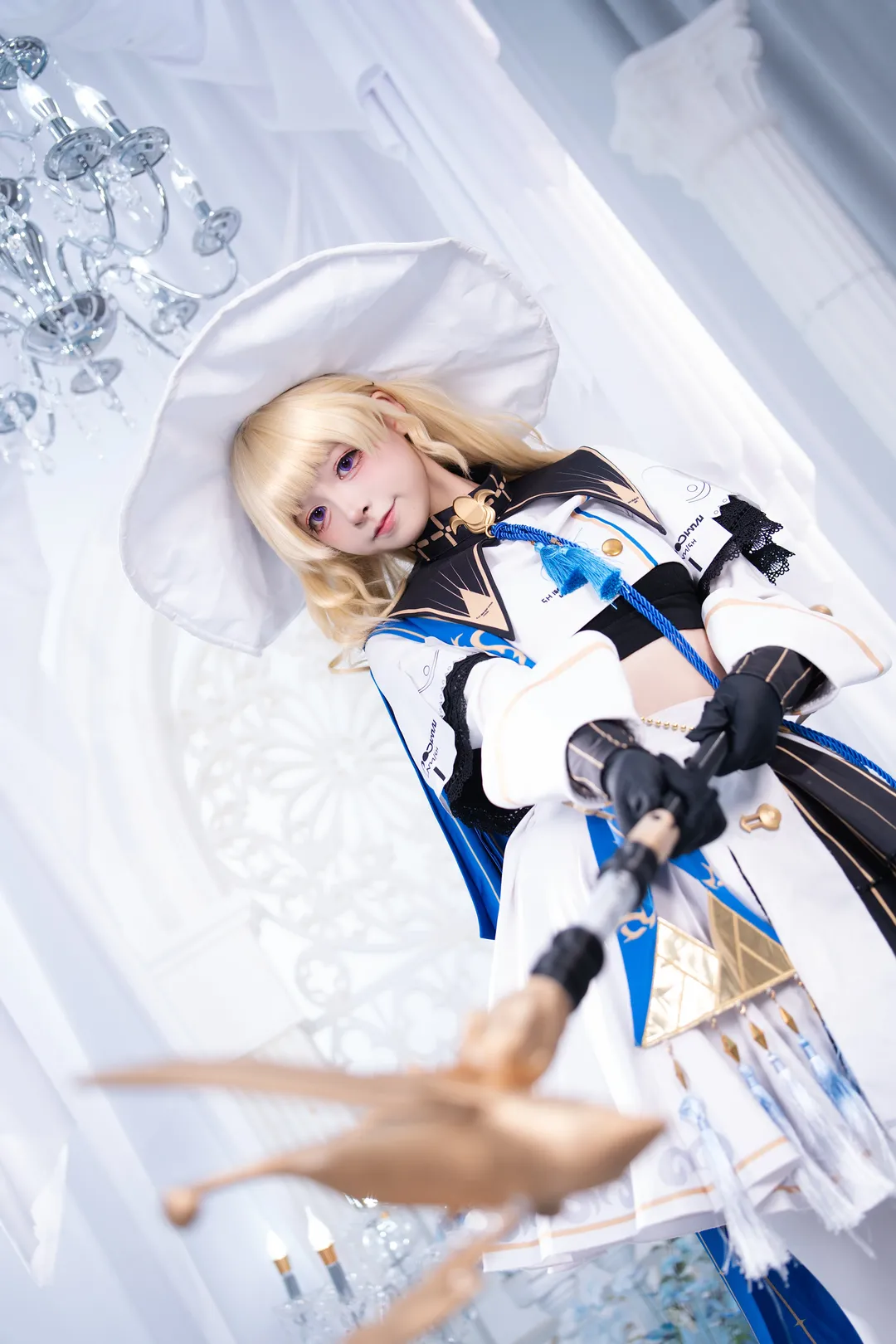 菲比cos, cosplay, 摄影棚拍, 白丝袜, 蓝白配 - 第3张