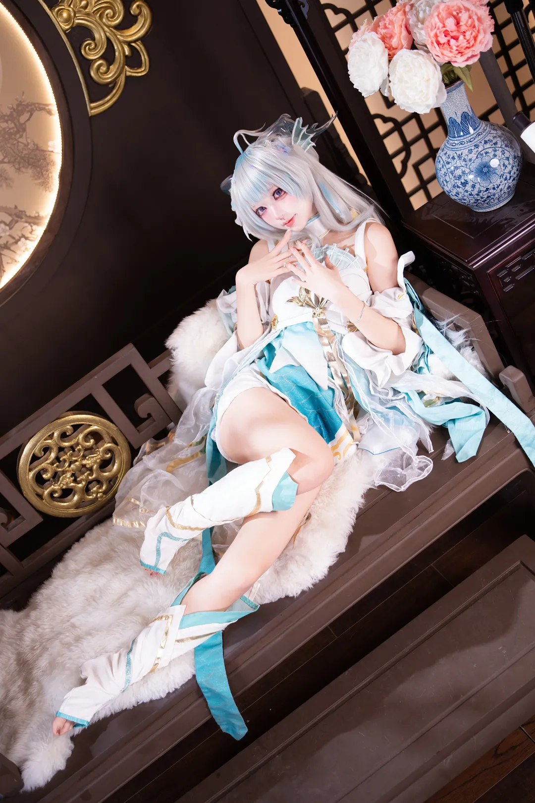 二次元, コスプレ, 中国風, 仙侠衣装, 銀髪 - 1枚目