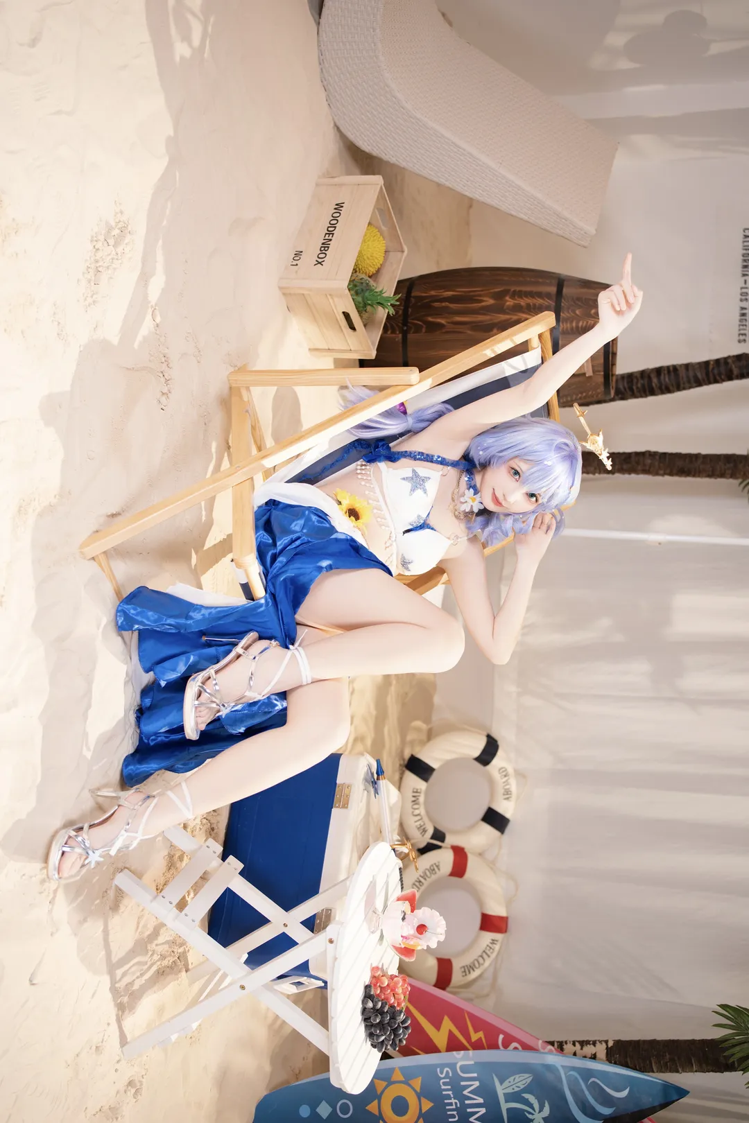 崩坏星穹铁道, 知更鸟cos, 海边写真, 夏日泳装, cosplay摄影 - 第2张