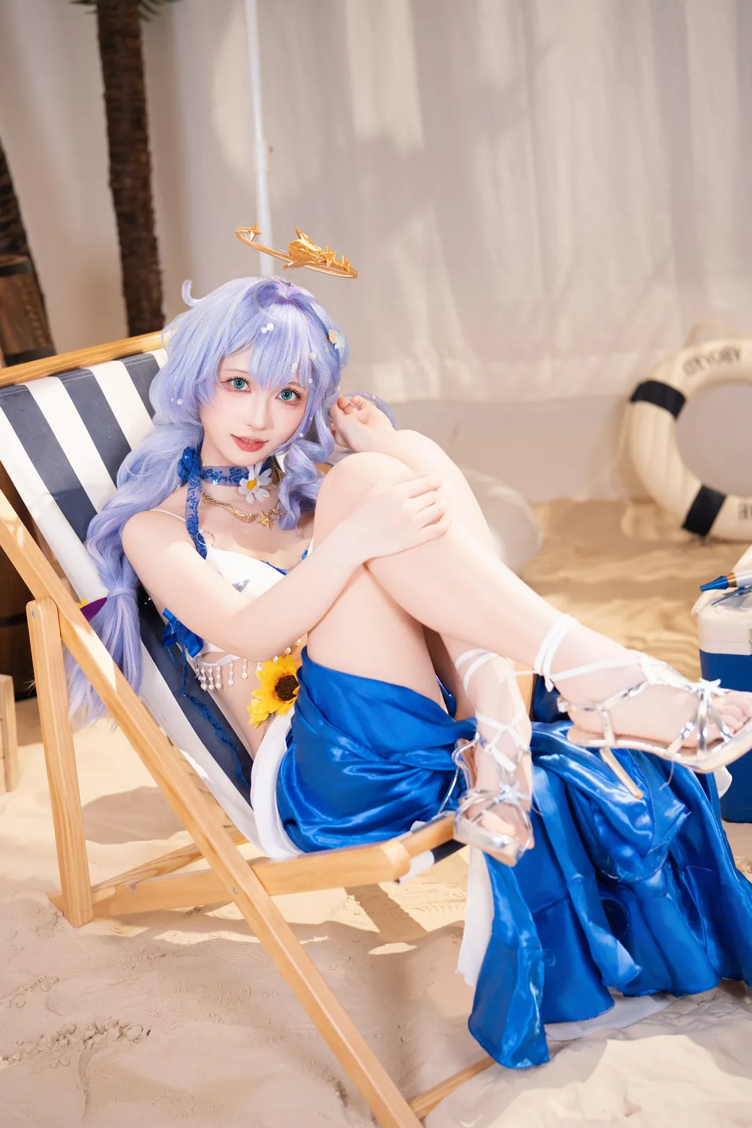 崩坏星穹铁道, 知更鸟cos, 海边写真, 夏日泳装, cosplay摄影