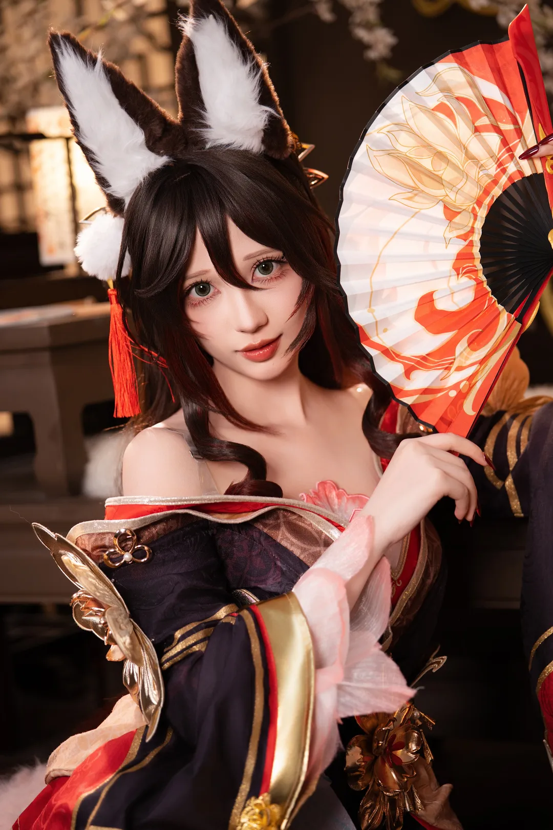 忘归人cos, 古风cosplay, 兽耳娘, 国风写真, 折扇 - 第4张