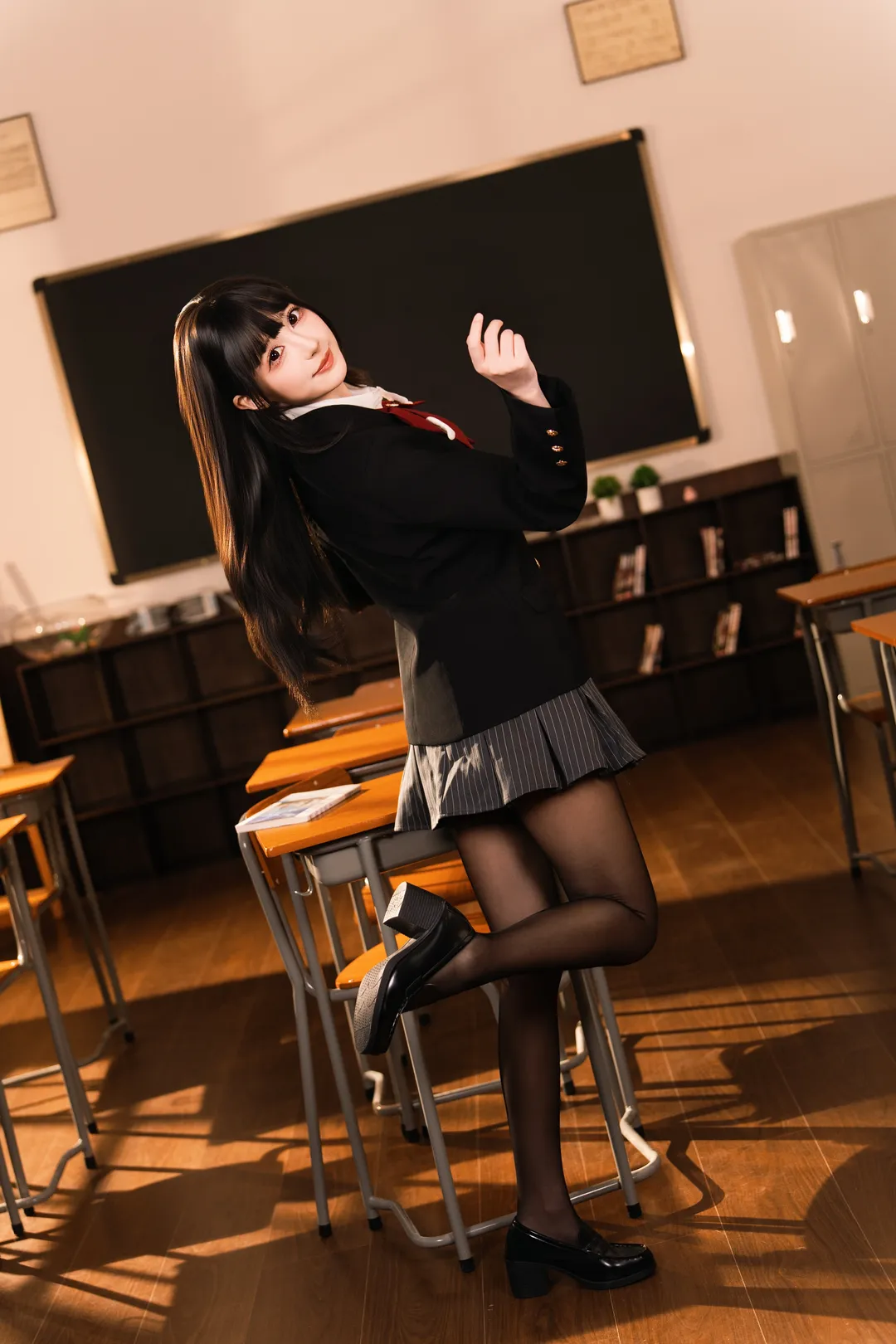 cosplay, JK制服, 黑丝穿搭, 学院风写真, 校供感 - 第2张