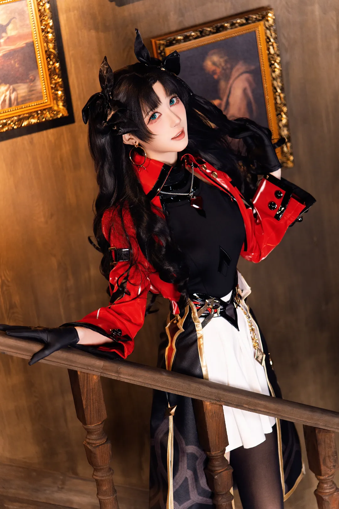 远坂凛cos, 二次元还原, fate, 黑丝穿搭, cosplay出片 - 第2张