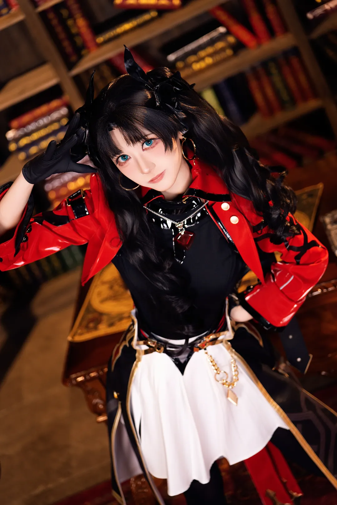 远坂凛cos, 二次元还原, fate, 黑丝穿搭, cosplay出片 - 第3张
