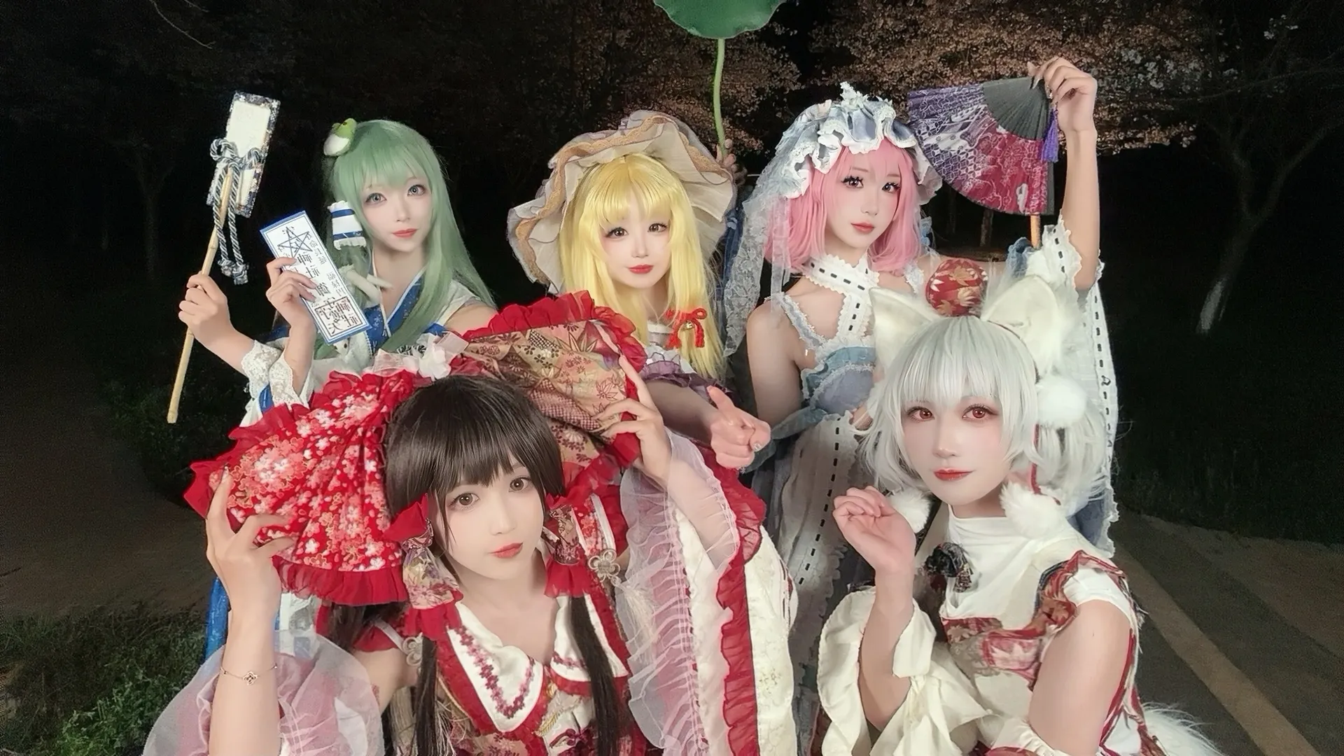 コスプレ, 東方Project, ロリータスタイル, 夜桜の夜景, 二次元チームビルディング - 2枚目