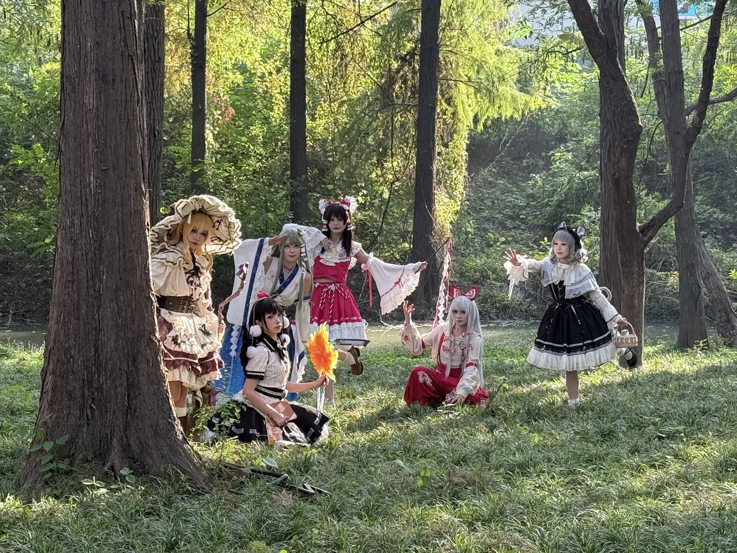 东方project, 户外cosplay, 复古风格, 东方projectcos, 森林拍摄